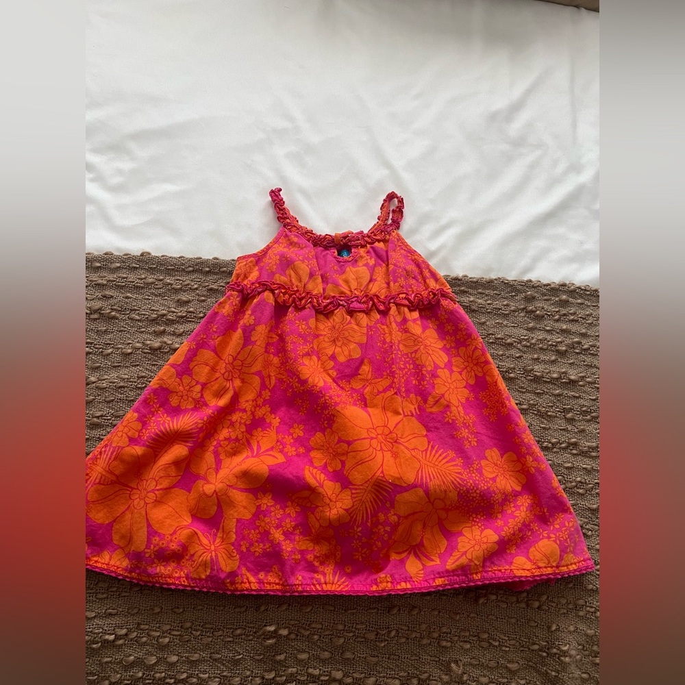 The Children's Place Pink and Orange Dress Size 24 mo